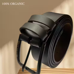 Men Casual, Party, Formal, Black Texas Leather Belt