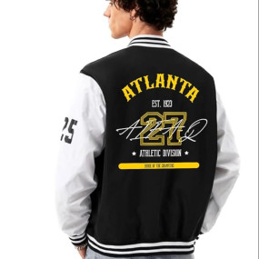 Jacket For Men?s Fleece Varsity Bomber Jacket with Letter Patch Casual Baseball Style Coat, Lightweight Streetwear Outerwear