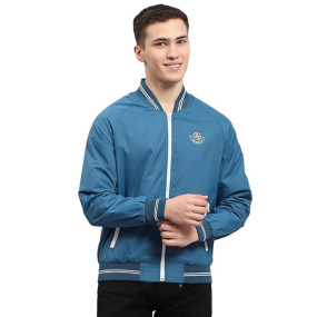 Mens Solid Mock Neck Full Sleeve Jacket (224261867)