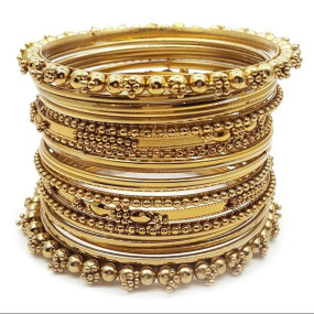 YouBella Antique Look Jewellery Gold Plated Traditional Bracelet Bangles Set for Women
