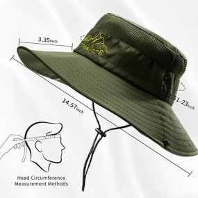 Electomania Sun Hat for Men and Women,Breathable Mesh Sun Protection Round Hat for Men,Hand-Embroidered Round Cap,Hat for Outdoor Work, Camping, Fishing