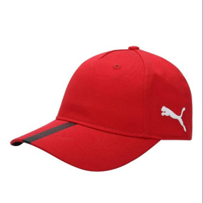Puma Unisex-Adult Cotton Baseball Cap (2235601_Red-Black_Free Size)