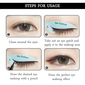 S.A.V.I 32 Styles 4 Sheets Eye Makeup Quick Eyeliner Eye-shadow Stencil Stickies For Women
