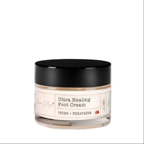 Oleum Cottage Ultra Healing Foot Cream, 40 grams, Made with cold pressed oils of wheatgerm and castor, Softens feet, heals cracked feet, Multi purpose balm for dry patches