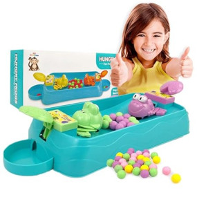 Click to see full view Wembley Hungry Frog Games Eating Beans Games | Indoor Games Interactive Game Toy of Family Board Games for Kids | Interactive Game Toys Multiplayer Game for 2 Player