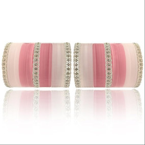 Traditional Rose & Litchi Chura Bangles for Bride ? Luxury Wedding Jewelry for Women (1 Pair)