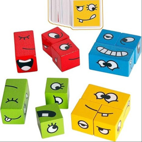 Toy Imagine Emoji Face Cube Puzzle Game for Kids ? Fun Expression Matching Challenge for Boys 7-14 Years ? Brain Teaser Gift Toy ? Creative Learning Game for All Ages