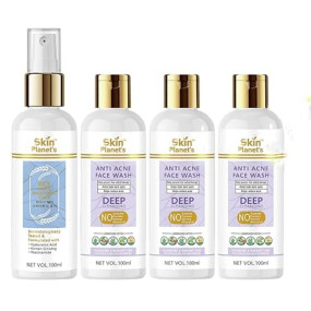 Skin Planet?s Skincare Combo ? Facewash & Toner ? Daily Use Set for Oily and Combination Skin, Korean Skincare Inspired