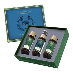 Forest Essentials Essentials for Him Gift Set | Premium Skincare & Grooming Gift Box for Men | Face & Body Care Collection.