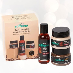 mCaffeine Body Care Gift Set for Women & Men with Berries Body Wash, Body Scrub & Body Butter |Gift Set for Mother and Wife | Women's day Gift Box with 3 Travel Sized Premium Caffeine Rich products | Raksha Bandhan Gift kit | Perfect Hamper for Her