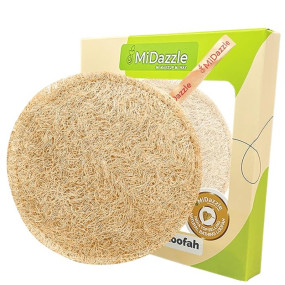 100% Natural Body Scrubber Loofah for Bathing (Round) (Pack of 1)
