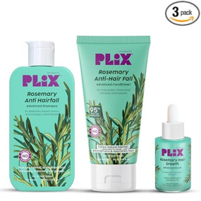 PLIX - THE PLANT FIX l Rosemary Anti Hairfall Regime Combo with 3% Redensyl Serum, Shampoo & Conditioner l Reduces Hair Fall & Strengthens Hair l Sulphate & Paraben Free l All Hair Types l Unisex