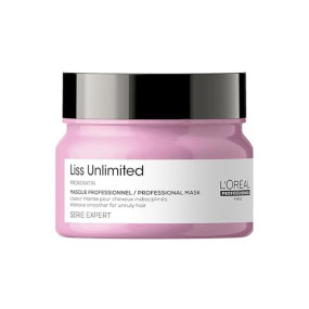 L'Or?al Professionnel Liss Unlimited Mask for Frizzy & Unruly Hair - 250ml | Intensive Smoothing Mask for Frizz-Control | Enriched with Pro-Keratin | Increases Softness & Shine