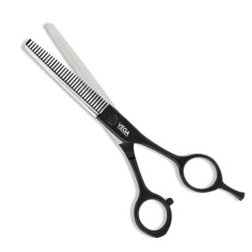 VEGA PROFESSIONAL Carbon Crest Thinning Black Line Hairdressing Scissor, (VPPSC-08)