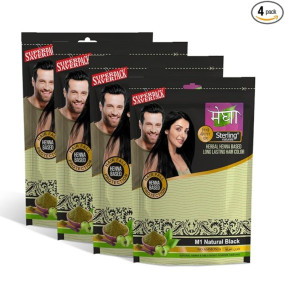Sterling Naturals Megha Mehandi Hair Care Powder ? Megha Mehandi (Pack Of 4) For Natural Hair Color Solution | For Men & Women 45GM