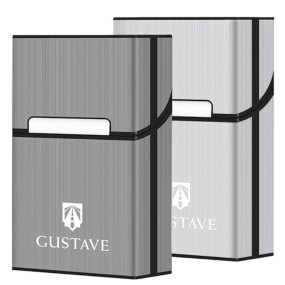 GUSTAVE? Cigarette Case King Size Aluminum for Whole Package Cigarettes 20pcs Anti-Collision Splash Proof and Scratch Resistant