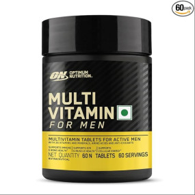 ptimum Nutrition (ON) Multivitamin for MEN? 60 Tablets, 26 Vitamins & Minerals, Amino Acids & Anti-Oxidants (Green Tea Extract, Beta Carotene, Lutein, Lycopene). Vegetarian.