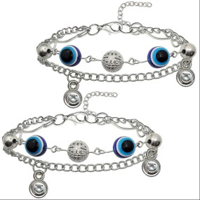 Evil Eye Anklet Bracelet for Girls | Fancy Nazar Battu Anklet with Adjustable Length