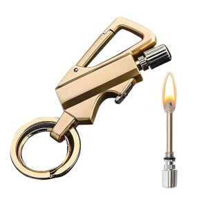 Bluetail Permanent Match Flint Metal Matchstick Fire Starter ? Waterproof, Windproof, Refillable with Bottle Opener & Keyring for Camping, Survival, Hiking (Random Color, Pack of 1)