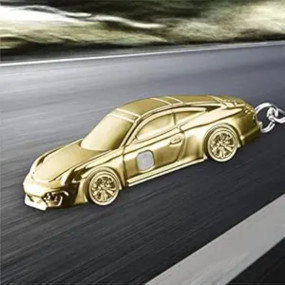 Ritmo Lighters, Car Sports car Shape Lighter Windproof Learning Light USB Point Smoke Detector Male trainees Cooking Matches (Gold)