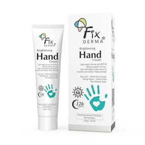 Fixderma Brightening Hand Cream for Women & Men | Hand Moisturizer | Kojic Acid Cream | Hand Cream for Dry and Rough Hands | Cream for Itchy Hand | Hand Cream with SPF 50 | All Skins Types - 30gm