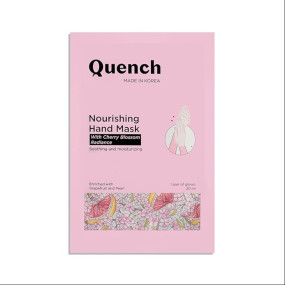QUENCH Nourishing Hand Mask | Hydrates & Brightens Hands | Nourishes Nails & Cuticles | Leaves Hands Smooth & Supple | Manicure Kit | Made In Korea (1 Pair Of Gloves, 20Ml)