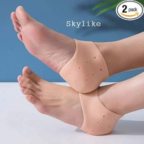 Skylike Silicone Gel Heel Pad Socks for Pain Relief anti heel Swelling Pain Relief Dry Hard Cracked Heels Repair Cream Foot Care Ankle Support Cushion