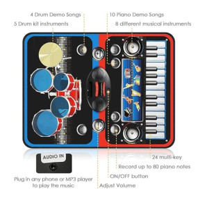 Famous Quality? 2-in-1 Musical Jam Playmate Toy for Kids Above 3 Years (Multi-Color)