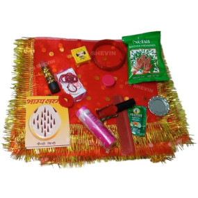 Veena% MATA Ka Shringar Set of 16 Devi Solah Shringar Puja Kit Pooja Set with Essentials for Puja (Multicolor) ||d5.50