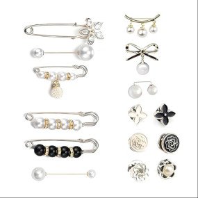 15 pcs Saree Pin for Pleats, Saree Pin, Hijab Pins for Scarf for Weddings Occasions that Require Exquisite Styling Perfect for Gifting to Ladies