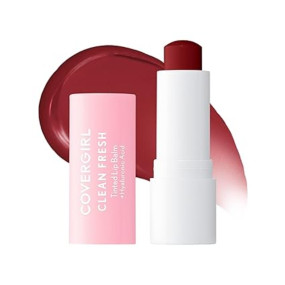 CoverGirl Clean Fresh Tinted Lip Balm, Vegan Formula, Hydrating, Natural Finish, Bliss You Berry