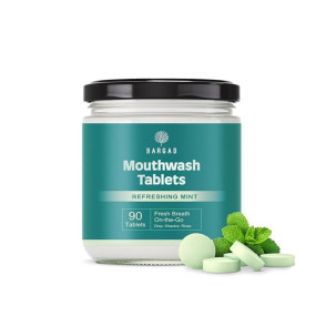Mouthwash Tablets ? Natural Mint Flavor | 90 Count | Travel-Friendly, Alcohol-Free, Eco-Friendly Oral Rinse Tablets | Freshens Breath, Supports Oral Hygiene | Just Add Water