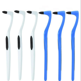 6Pcs Teeth Stain Remover, Tartar Remover Tool, Teeth Tartar Plaque Remover, Dental Cleaning Kit for Home and Travel Use (6pcs(White + Blue))
