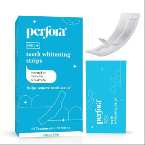 Perfora Teeth Whitening Strips - Pack of 14 Treatments (28 Strips) ? Whitens Teeth in 1 Use | Sensitivity-Free, Enamel-Safe Oral Care | PAP & Hydroxyapatite for Stain Removal | Fast & Effective Teeth Whitening Products