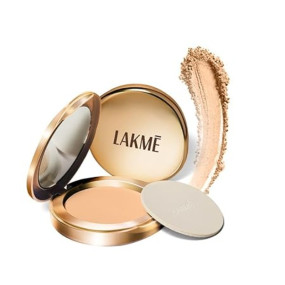 Lakme 9 to 5 Flawless Matte Complexion Compact Powder, Melon, Absorbs Oil, Conceals & Gives Radiant Skin - All Day Matte Finish Face Makeup, 8 g