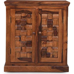 PIPERCRAFTS Sheesham Wood Shoe Rack - Already Assembled - Shoe Cabinet Storage for Home/Entryway/Hallway/Organizer/Rack for Home - Rustic Teak Finish