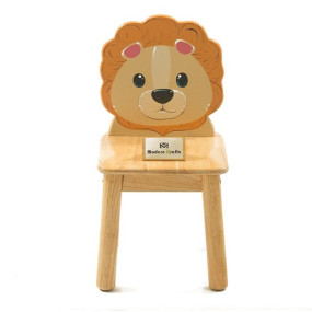 Modern Kraftz 'Lion' Themed solidwood Kids Chair for playroom and Kindergarten