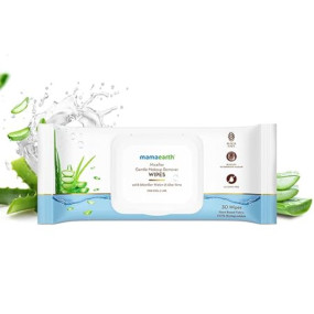 Mamaearth Micellar Gentle Makeup Remover Wipes - 30Nos|Gentle on Skin |Soothes Skin |Removes Waterproof Makeup For Eyes and Lips |No Alcohol |No Fragrance |Dermatologically & Ophthalmologically Tested