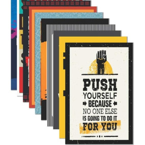 Paper Plane Design Inspirational Wall Abstract Poster (45 cm x 30 cm x 0.2 cm) (Pack of 10), Multicolour