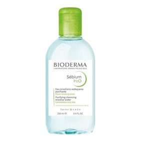 Bioderma Sebium H2O Purifying Micellar Cleansing Water and Makeup Removing Solution with Zinc Gluconate & Copper Sulphate For Combination to Oily Skin 250 ml