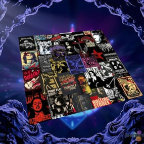 Moment Prints Rock Band Wall Decor Kit ? Set of 63 Music Posters | 4x6 inch | 300 GSM Thick Cardstock & Double-Side Tape Included ? Music Posters for Wall, Home Decor for Living Room & Bedroom