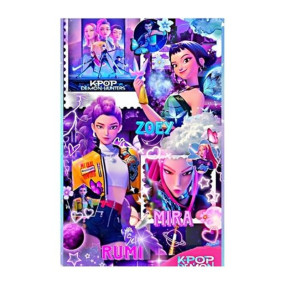 K-Pop Demon Hunters Anime Wall Poster| Wall Poster| 30.48 x 45.72 cm| Edge-to-Edge Print with Double-Sided Tape| Anime Poster