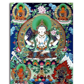 Tamatina Thangka Canvas Painting|Goddess Tara|Buddhism Art|Size-13X10 Inches.h306