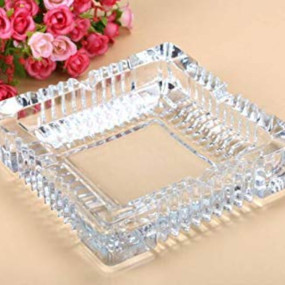ELITEWAVE Glass Ashtray,1 Square Glass Ash Tray,Ash Trays for Smoking for Home,Ashtray for Cigarette Stylish,Ashtray for Home,Car Ashtray