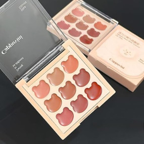 Cappuvini Matte Lipstick Palette | 2 Lipstick Palettes with 18 Total Shades | Nude Brown Pink Red Tones | Soft Pastel to Bold Tones | Korean Kawaii Aesthetic For Women and Teens | Smudge-Proof Lip Tint | Long-Lasting Waterproof Formula