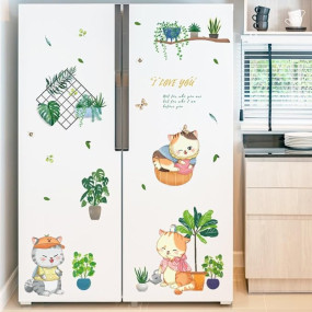 HEUREKA Home Plant Murals Natural Vinyl Kids Room Nursery Wall Sticker(90 CM X 60 CM)