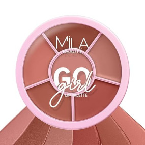 Mila Beaute Go Girl Lip Palette with 6 Pigmented Shades I Creamy Matte Finish I Hydrating Formula of Pomegranate Extract & Hyaluronic Acid I Travel Friendly Lip Palette - SWEARBY NUDES & BROWNS