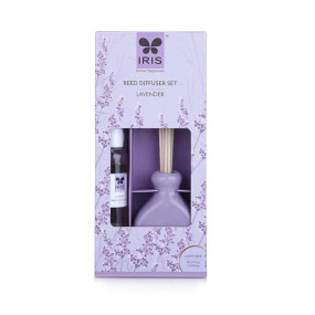 IRIS Home Fragrance,45Ml Lavender Reed Diffuser Set |Free 6 Reeds Sticks of 9"|Stress Relief & Aromatherapy |Long-Lasting,Smoke-Free Air Freshener for Home,Bedroom and Office | Ideal for Gifting