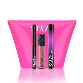 Staze 9to9 Drama Queen Duo with FREE Neon Pouch | Smudgeproof & Waterproof Mascara & Liner | 24 Hrs Long Stay | Ultra-Pigmented Intense Black Matte Finish | 01 Matte Black