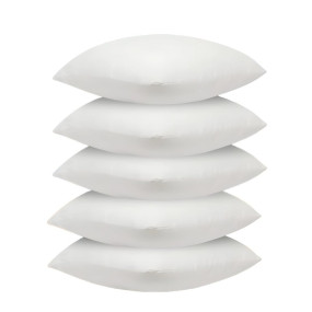 JDX Cushions | Hotel Quality Premium Polyester Fibre Sofa Cushions Set of 5 | Cushion 16 inch x 16 inch | Sofa Pillow, Cushion, Cushions for Sofa, Cushion Pillow, Sofa Pillow, Cushions for Bed, White